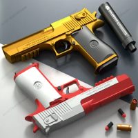 Children's Toy Pistol Gold Desert Eagle Soft Bullet Gun M1911 Pistol Glock Children's Toy Gun