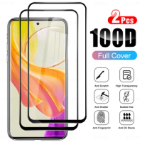 2Pcs Full Cover Front screen protector For Vivo Y78 Y36 HD transparent Black sealing edge tempered glass film For Vivo Y78 Y36