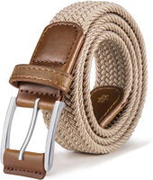 【日本代購】Bulliant 腰帶男士純色橡膠腰帶編織彈力腰帶休閒時尚附禮品盒
