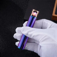 JOBON Personalized USB Lighter Metal Cylindrical Body Windproof Hot Wire Ignition Type-C Cyclic Charging Smoking Accessories