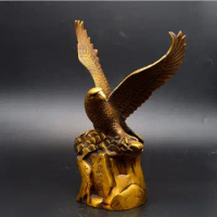 Copper Statue Antique pure brass Eagle ornaments home accessories grand exhibition eagle living room office decoration handicraf