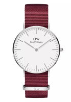 Daniel Wellington Daniel Wellington 手錶 Classic Roselyn 36mm玫瑰紅織紋錶-白錶盤-銀框(DW00100272)