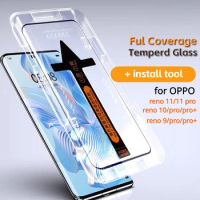 2Pcs Full Cover Tempered Glass For Oppo Reno 11 10 Pro Plus Screen Protector Oppo Reno 9 Pro Plus Glass For Oppo Reno 10 Pro 5G