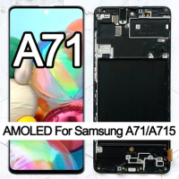 AAA AMOLED For Samsung Galaxy A71 LCD Touch Digitizer Sensor Glass Assembly For Samsung A71 Display A715 A715F Replacement