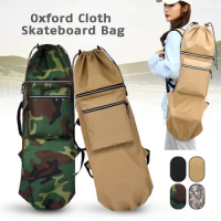 84/90/110Cm Double Rocker Skateboard Backpack Land Surfboard Bag Waterproof Wear-Resistant Longboard Bag Skateboard Carry Bag