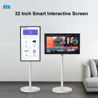 32 Inch 4+64G stand by Me smart touch screen tv wireless display android LCD monitor with built-in 5H battery life moveable
