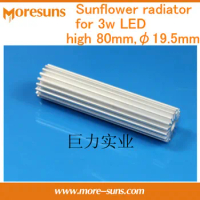 20pcs Sunflower radiator for 3w LED lamp bead high 80mm,diameter 19.5mm cylindrical type led circula