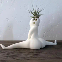 Funny Plant Pots Succulent Planter Air Plant Display Decor Big Booty Ghost Plant Pots Prank Gift for Home Offices Indoor Planter