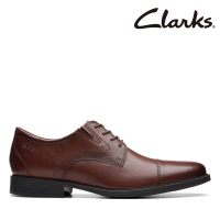 【Clarks】男鞋 Whiddon Cap 寬楦設計一字頭德比鞋 皮鞋 紳士鞋(CLM74471D)