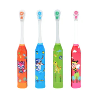 Children Ultrasound Toothbrush Electric Kids Sonic Tooth Brush Cartoon Pattern With 2pcs Replacement Tooth Brush Head Best Gift