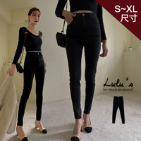 LULUS【A04210262】基本款合身牛仔長褲S-XL黑