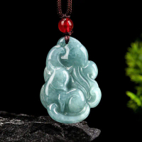 Mặt dây chuyền ngọc Cửu Vĩ Hồ lớn-Ngọc Tự Nhiên