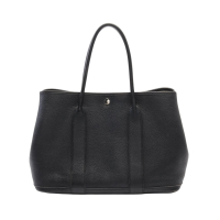 【二手名牌BRAND OFF】HERMES 愛馬仕 黑色 Negonda皮革 Garden Party PM 托特包 A刻
