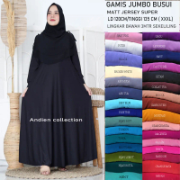 Gamis Jumbo Busui friendly/ BIG SIZE UKURAN XXXL  (BY: ANDIEN COLLECTION) abu coklat hitam  maroon  