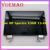 For HP Spectre x360 13-AW 13-awO15OTU 13-aw0150TU TPN-Q225 Lcd Touch Screen Full Hinge Up Assembly Monitor L72404-001 L75195-001