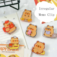 Văn phòng phẩm trường học Capybara Kẹp Nhựa PP capybara Kẹp giấy Trang trí Kẹp ghi nhớ hoạt hình Hoạ