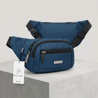 Tas Selempang Dada & Pinggang Pria Polo Land Terbaru - Waistbag Casual Multifungsi Biru