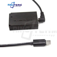 Type C to 3.0*1.1mm Male Cable + LP-E12 Dummy Battery DR-E12 DC Coupler ACK-E12 for M M2 M10 M50 Digital Cameras