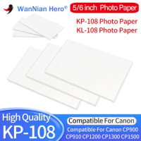 Compatible for Canon KP-108IN KP-36IN Selphy Set CP900 CP910 CP1200 CP1300 CP1500 Printer 6 Inch Photo paper Ribbons KL 5 inch
