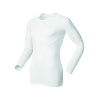 【速捷戶外】《ODLO》152022 機能銀纖維長效保暖排汗內衣 - 男圓領 白,保暖內衣