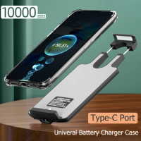 10000/6800mAh Battery Charger Case External Battery Pack for iPhone 14 Samsung Huawei Xiaomi Type C Port Powerbank Case Charger