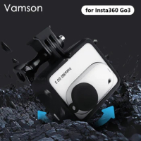 Vamson Frame Case for Insta360 Go 3 Protective Cover Tempered Glass Adapter Mount for Insta360 Go3 Action Camera Accessories