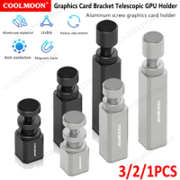 COOLMOON Graphics Card GPU Holder Aluminum Alloy Vertical Telescopic Rotating Stand Bracket Magnetic Base GPU Video Card Holder