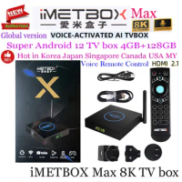 [Genuine] iMETBOX Max 4GB+128GB 8K Super Android12 TV box Dual wifi Hot in korea Japan USA CA SG thailand MY TW PK Ubox EVPAD 6P