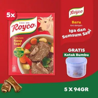 Royco Bumbu Kaldu Penyedap Rasa Sapi 94 g x 5 Pcs Free Shinpo Toples Uk Xl 1160ml