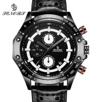 New Pilot Mens Chronograph Wrist Watch Waterproof Date Top Luxury Brand Casual Leather Diver Males Geneva Quartz Clock 2017