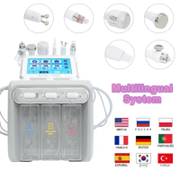 6 in1 Hydro Water Oxygen Jet Peel Machine Oxy Spray Facial Machine Cleaning RF Lifting Dermabrasion Skin Care Beauty Device Spa
