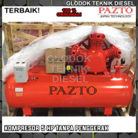PAZTO Kompresor Angin 5 HP + Engine Diesel Solar 8 HP PK Compressor - Tanpa Penggerak