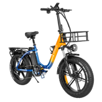 1000W Folding E-bike 48V 15AH Removable Battery 20*4"inch Fat Tire Electric Bike Adults City Commuter Cruiser Electric Bicycles