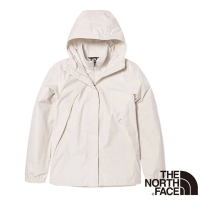 【The North Face】女 防水透氣防風耐磨連帽二件式外套_亞洲版型(7QW6-P4K 白色)
