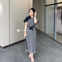 Deana Dress Black Lurik | Dress Tunik Tenun Wanita Elegan Formal & Kondangan Modern