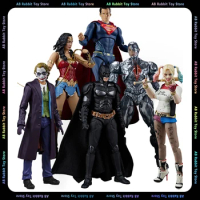 Original Fondjoy Justice League Toy 1/9 Model Joker Batman Superman Cyborg Harley Quinn Action Figure Collectible Kid Toys Gifts
