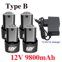 100% New 12V 9800mAh Universal Rechargeable Battery For Power Tools Electric Screwdriver Electric drill Li-ion Battery