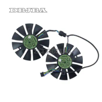 75mm Fan For ASUS STRIX GTX750Ti GTX 950 960 R9-370 RX-460 Dual Fan T128010SH 0.25AMP