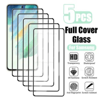 5PCS Full Cover Tempered Glass For Samsung Galaxy A14 A13 A33 A53 A32 A52S A73 S21 S20 FE 5G Screen Protector on Samsung A52 A72