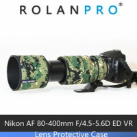 ROLANPRO Lens Coat Rain Cover for Nikon AF 80-400mm F/4.5-5.6D ED VR Lens Protective Case Protection Sleeve For Nikon camera