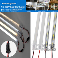 30cm/50cm/60cm LED Rigid Light Strip High Brightness LED Fluorescent Floodlight Tube Bar Industries Showcase Display Lamp 220V