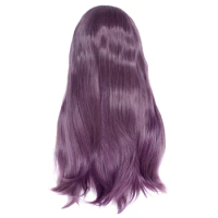 20 Inches Front Lace Wig Synthetic Wig Long Wave Purple Wigs for Women Cosplay Lolita-Party Natural Hair Heat Resistant