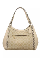 Coach Coach Kristy Shoulder Bag In Colorblock Signature Canvas - Brown/Ivory White