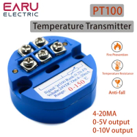 RTD PT100 Temperature Transmitter Sensor Module Thermal Resistance 4-20mA 0-5V 0-10V -50-50 -50-100 -50-150 0-100 0-200 Degree