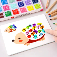 Creativity Finger Painting Set Drawing Coloring Books for Kids Montessori Learning Education Doodle Book Handmade Drawing Toys