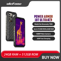 Global Version Ulefone Power Armor 18T Ultra 5G Rugged Phone Thermal Imaging 12GB 512GB Smartphone Android 108MP 9600mAh 66W NFC