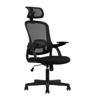 Chair Office Chairs Ergonomic Office Chair With Adjustable Headrest 275 Lb Capacity Black Fabric Free Shipping Computer Armchair