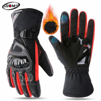 SUOMY Winter Warm Motorcycle Gloves 100% Waterproof Windproof Motocross Moto Guantes Touch Screen Ski Riding Motocross Gloves