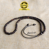 ⁠Kalung Tasbih Gelang Pria Wanita Keren Kecil Kayu Galih Asem Asli Original 6mm 99 Butir
