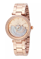 Roscani Roscani Jeanne E35 (360° Spinning Dial with Sunray Pattern) Rose Gold Bracelet Women Watch